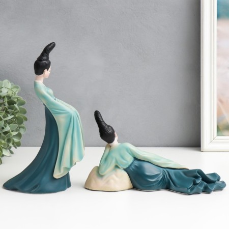 Polystone souvenir "Chinese beauties" set 2 pcs 13.5x25x10 26x16x9.5 cm-2