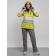 Ski costume female winter, size 42, yellow color