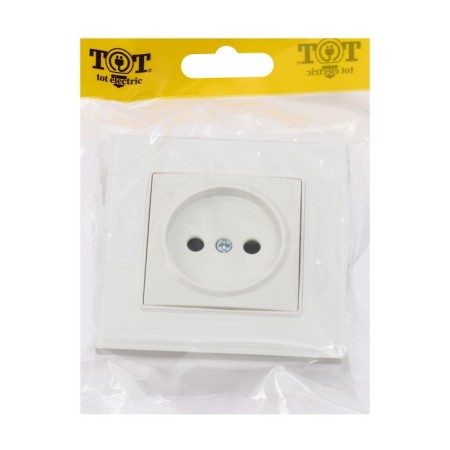 Single one -stage Tot Glossy Glass, 10 A, hidden, without salary, glass, white-4