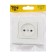 Single one -stage Tot Glossy Glass, 10 A, hidden, without salary, glass, white