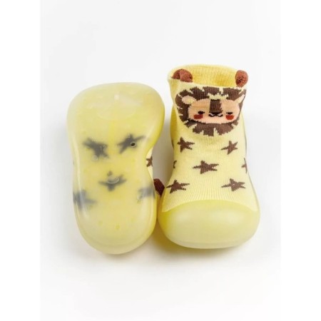 Botins-knees children's first step animals with a breathing sole, size 24, yellow color-5