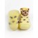 Botins-knees children's first step animals with a breathing sole, size 24, yellow color