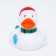 Brying toy for dogs "Duck with snowboarding", vinyl, 8 x 8 cm