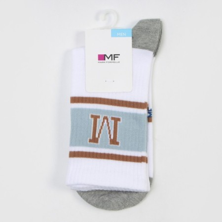 Male socks, white color, size 25-27-2