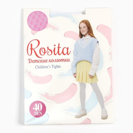 Pantyhose children's "reggae" 40 den, white color, 6-8 years old
