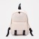 Youth backpack from textiles, 4 pockets, milk color