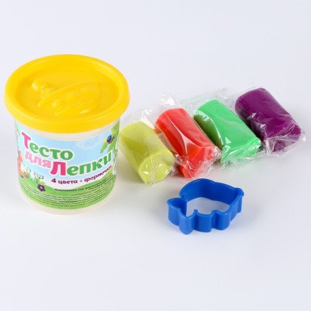 Bank sculpting dough 4 colors in 25 g + molder mold-7