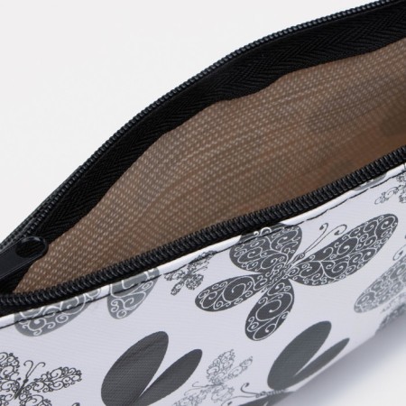 Cosmetic bag with lightning, white/black color-2