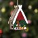 Christmas tree toy "House with a deer", from batteries, a glow of warm white