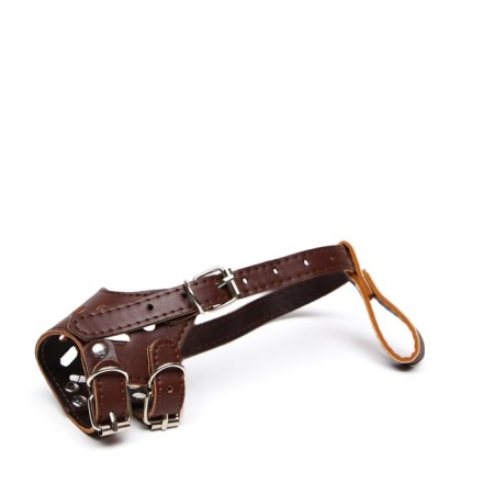 Muzzle of pressed leather adjustable, No. 1, DN 4.5 cm, ohm 13-20 cm, brown-3