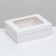 Folding box "white", with a window 21 x 15 x 7 cm