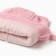 Baby hat with ears minku rr 44-46, pale pink color