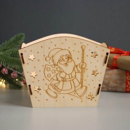 New Year's Basket-Shkatulk "Santa Claus" 18x12x15 cm-1