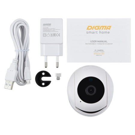 CCTV camera IP Digma Division 201 2.8-2.8mm col. Corp.: White (DV201)-8