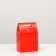 Box-pack with a pen, red, 15 x 10 x 6 cm