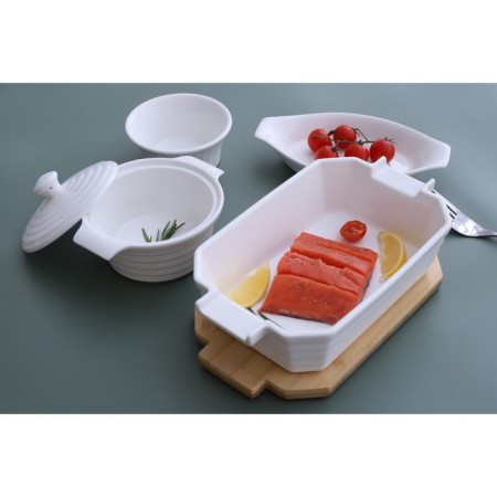 Bellatenero heat -resistant baking form, 1000 ml, 25.6 × 14.9 × 6.2 cm, white color-12
