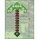 Wooden chirus "Pixel green" 28.5 cm.
