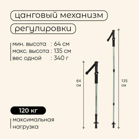 Sticks Tracking Maclay Alu 100, telescopic, 2 pcs.-2
