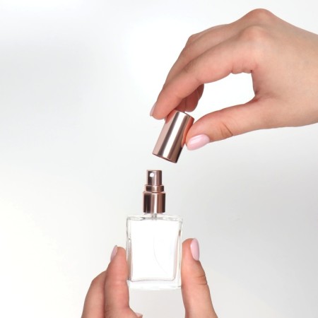 Perfume bottle, with a spray, 15 ml, color pink gold-12