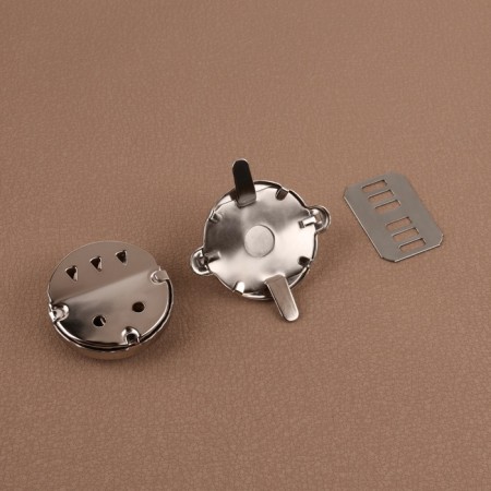 Bag -3 × 3 cm fastener, pearl silver color-3