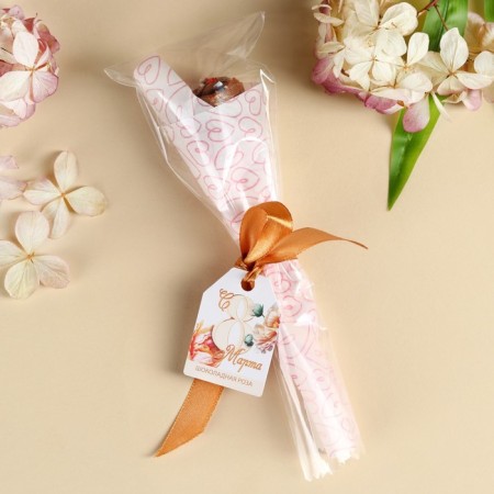 Chocolate rose with sprinkling "March 8", 20 g.-3