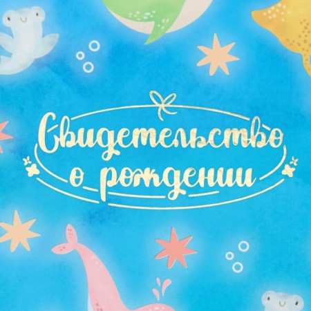 Birth certificate "Dolphins" Tiring, a5-1