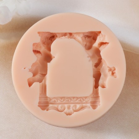 Mold Silicon "Frame with Angels" 7x8.5x1.5 cm-1