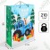 New Year. Gift package, 31x40x11.5 cm, packaging, blue tractor