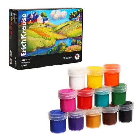 Gouache 12 colors of 20 ml, Erichkrause Art Spirit-1