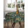 Tables on the table "Leopards in the tropical jungle", round, Saten, d = 150 cm