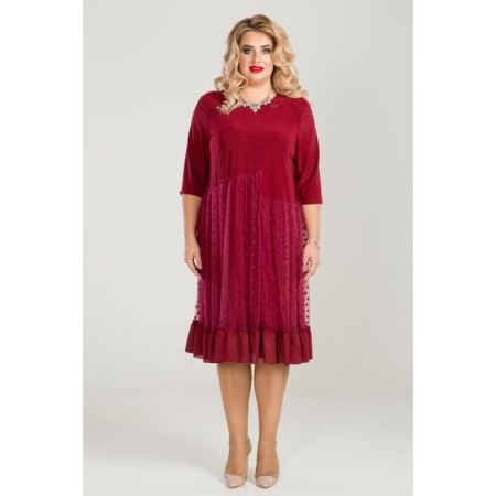 Women's dress, size 56, burgundy color-3