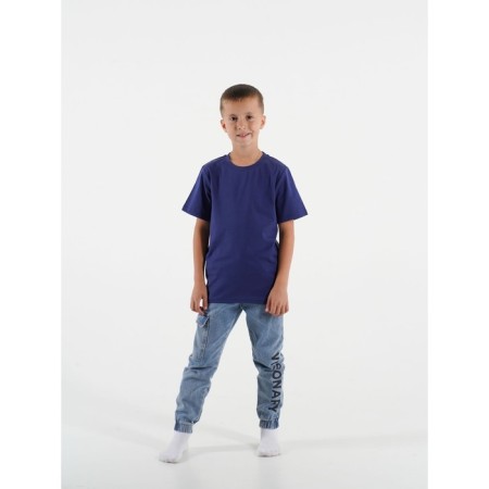 Children's T-shirt, height 158 ​​cm, dark blue color