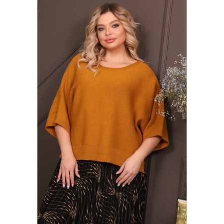 Female jumper, size 56, mustard color-4