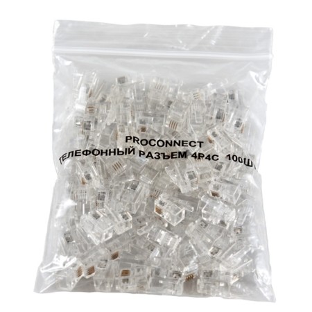 Telephone connector UTP RJ-9 (4P4C), Cat 3 ProConnect-1