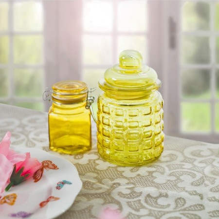 Glass jar for spices with a gourmet lock "Glass", 100 ml, 5.5 × 8 cm, color mix-6