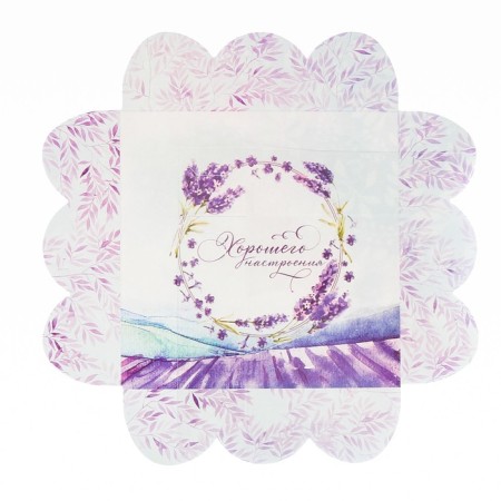 Cookie box, confectionery packaging with PVC lid, “good mood”, 10.5 x 10.5 x 3 cm-2