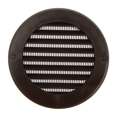 Ventilation grate Zein, D = 100 mm, round, with a grid, flange, inexhaustible, brown-3