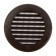 Ventilation grate Zein, D = 100 mm, round, with a grid, flange, inexhaustible, brown