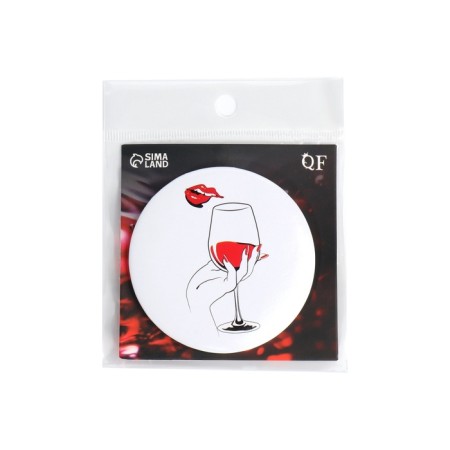 Wine Not mirror, D 7.5 cm, MIX drawing-5