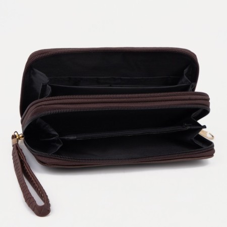 Women's wallet on lightning, brown color-2