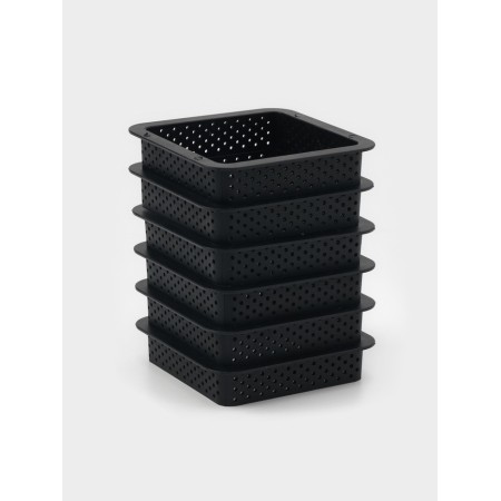 Baking forms perforated shade “Square”, set 6 pcs, plastic, 8 × 2 cm, black-4