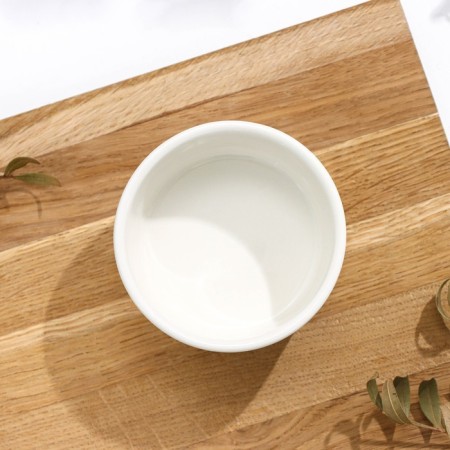Ramecin from heat -resistant ceramics of the Classic Dilan, 140 ml, 7.5 × 3.5 cm, white color-2
