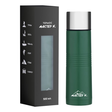 Thermos, 500 ml, Space "Master K", with a circle, retains heat 8 hours-2