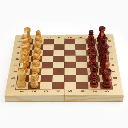 Chess Wooden Grandmaster, tournament 43 x 43 cm, King H-11.6 cm, pawn H-5.6 cm-3