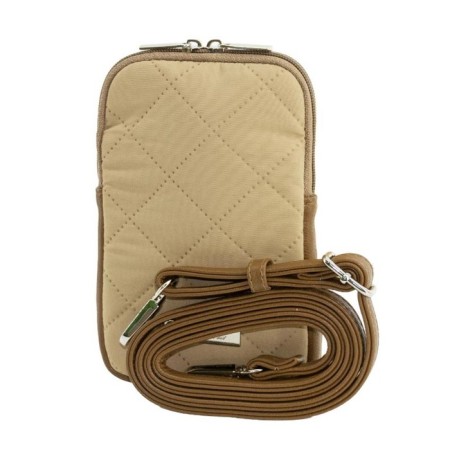 Bag, textiles, beige 13x2x19 cm