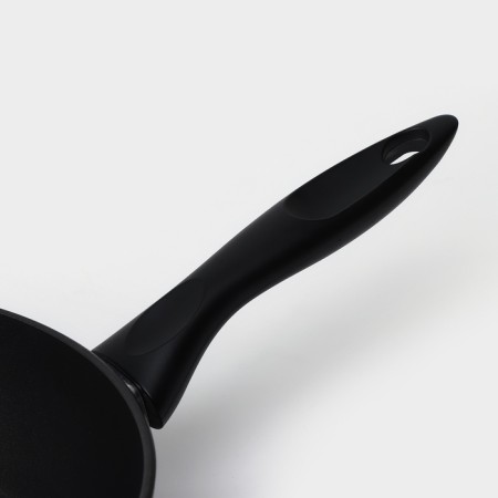 Hope pan, d = 24 cm, h = 7.4 cm, plastic handle, anti -stick coating, black color-2