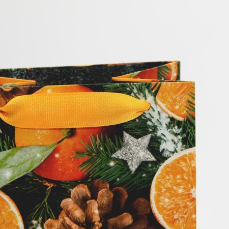 Package for a bottle of craft "New Year's mood", 13 x 36 x 10 cm, New Year-4