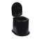 Country toilet, h = 35 cm, without a bottom, with holes for attaching to the floor, black