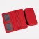 Women's wallet on the button, red color