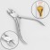 Pigitan nippers, 9.5 cm, straight blade, blade length - 10 mm, in the case, silver color